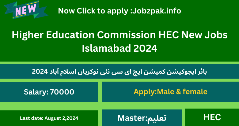 Higher Education Commission HEC New Jobs Islamabad 2024