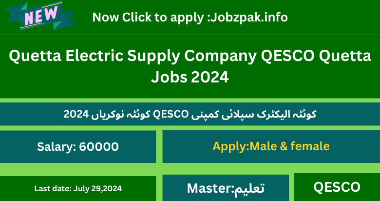 Quetta Electric Supply Company QESCO Quetta Jobs 2024