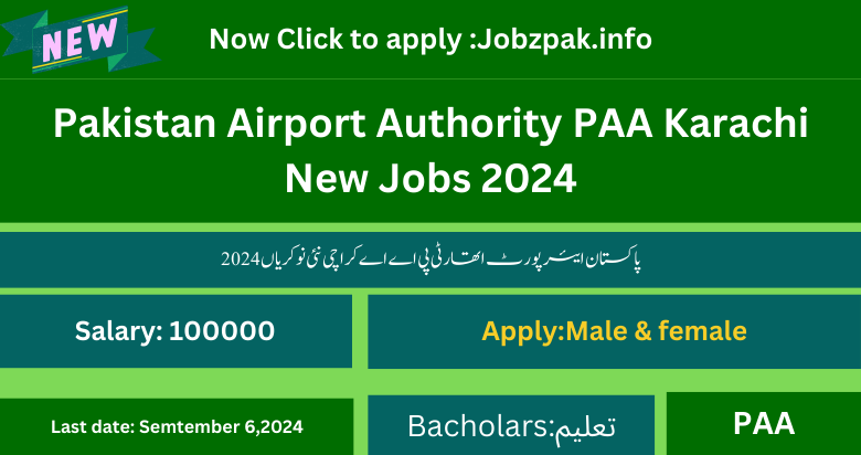 Pakistan Airport Authority PAA Karachi New Jobs 2024