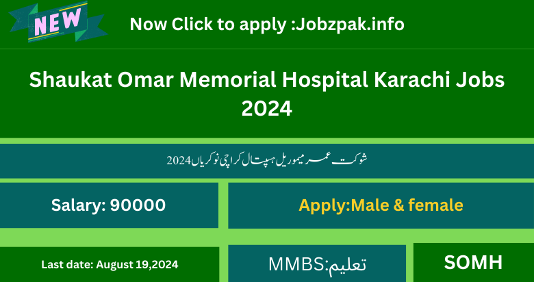 Shaukat Omar Memorial Hospital Karachi Jobs 2024