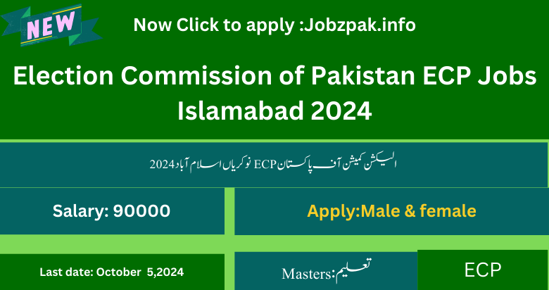 Election Commission of Pakistan ECP Jobs Islamabad 2024