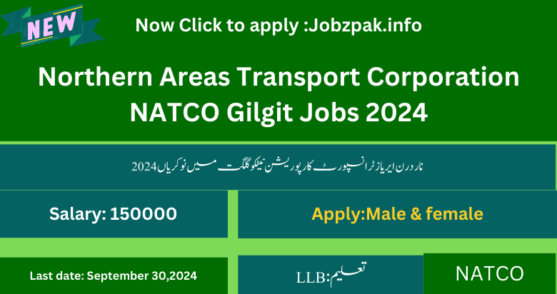 Northern Areas Transport Corporation NATCO Gilgit Jobs 2024