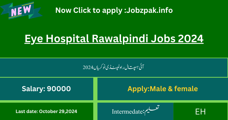 Eye Hospital Rawalpindi Jobs 2024