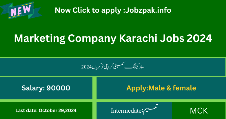 Marketing Company Karachi jobs Advertisement 2024