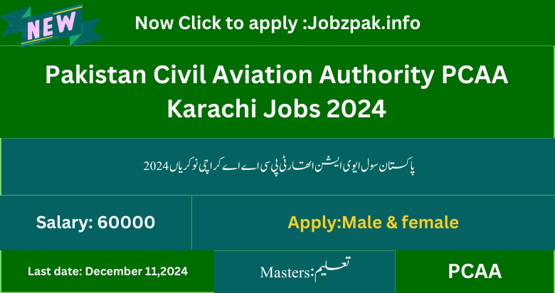 Pakistan Civil Aviation Authority PCAA Karachi Jobs 2024